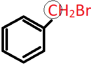 The nature of the circled C atom is benzylic which is sp3 hybridised