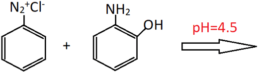 The product of the reaction is 2-Amino-5-phenylazophenol occurs at para position
