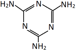 Heterocyclic triamine reacting with methanal to form resin intermediate