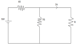 Find R-value from the circuit