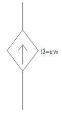 The diagram is Current control voltage source if I3 = alpha vx