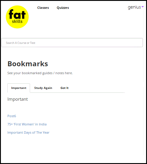Bookmarks