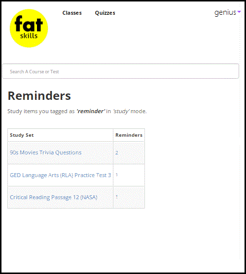 All reminders
