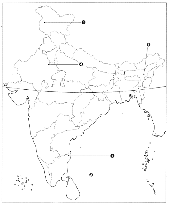 Class 9 Geography Map Work Chapter 5 Natural Vegetation and Wildlife 4