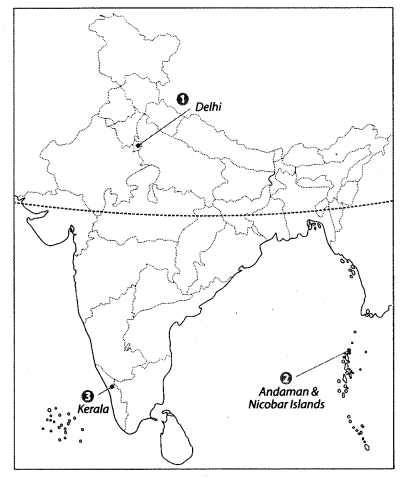 Class 9 Geography Map Work Chapter 6 Population 3.1