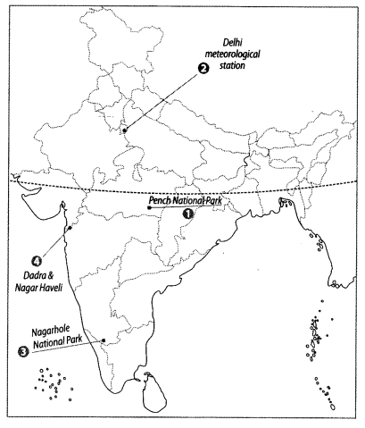 Class 9 Geography Map Work Chapter 4 Climate 8.1