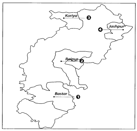Class 9 History Map Work Chapter 4 Forest Society and Colonialism 2.1