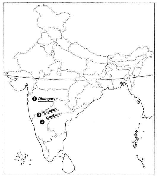 Class 9 History Map Work Chapter 5 Pastoralists in the Modern 9.1
