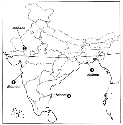 Class 9 Geography Map Work Chapter 4 Climate 6.1