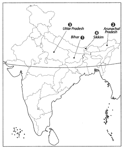 Class 9 Geography Map Work Chapter 6 Population 2.1