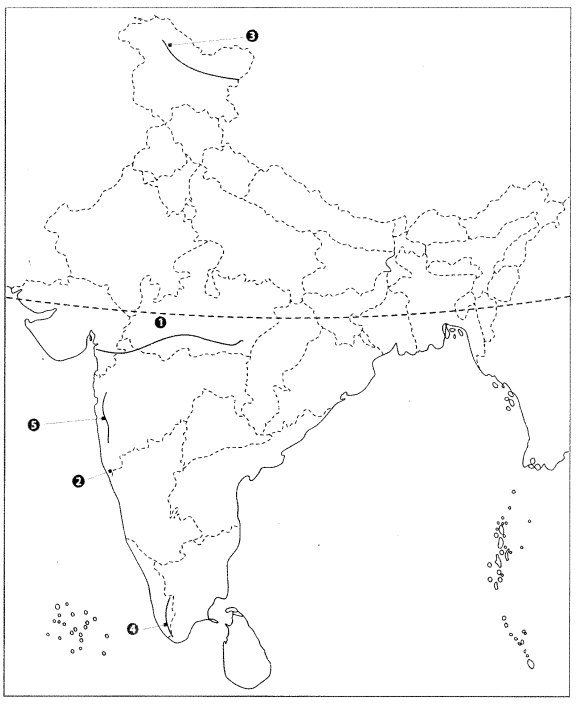 Class 9 Geography Map Work Chapter 2 Physical Features of India 4