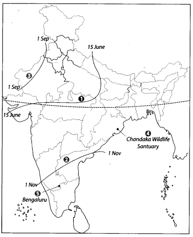 Class 9 Geography Map Work Chapter 3 Drainage 6.1