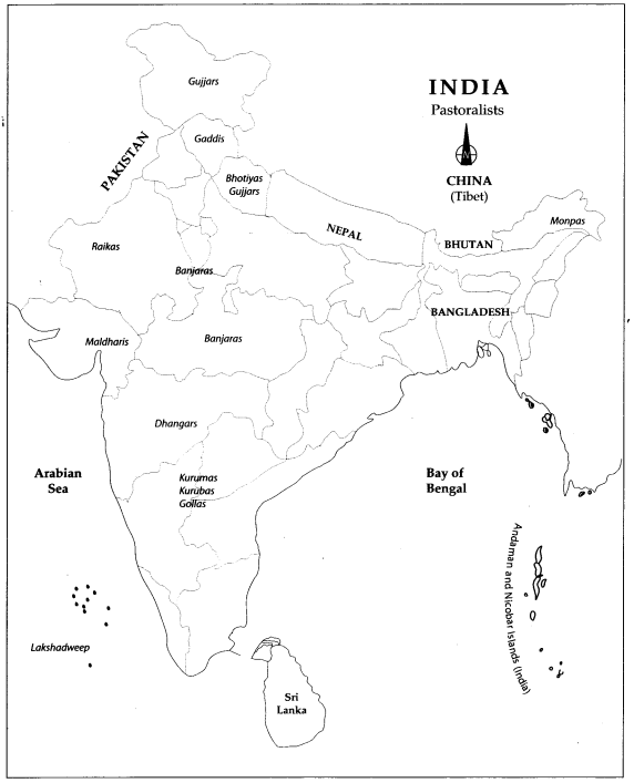 Class 9 History Map Work Chapter 5 Pastoralists in the Modern 1