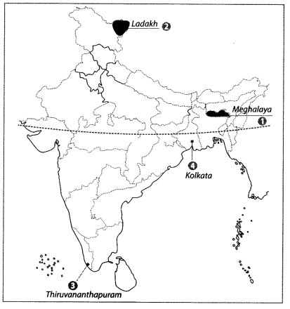 Class 9 Geography Map Work Chapter 4 Climate 7.1