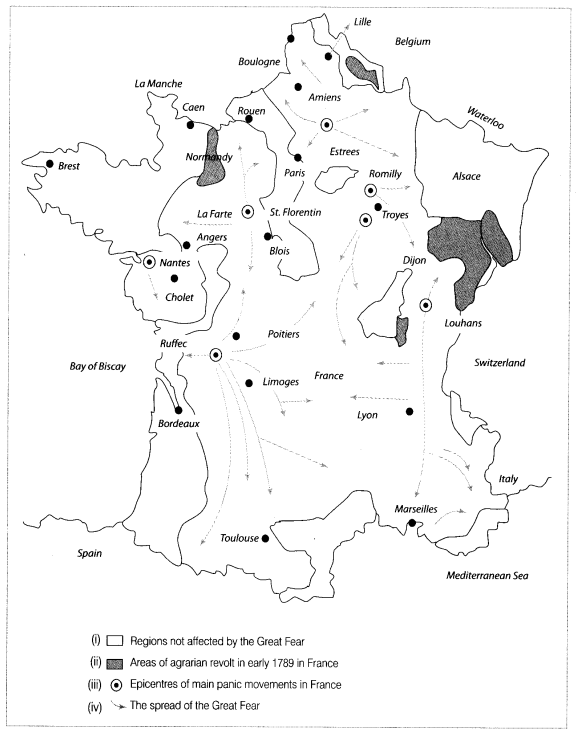 Class 9 History Map Work Chapter 1 The French Revolution 1
