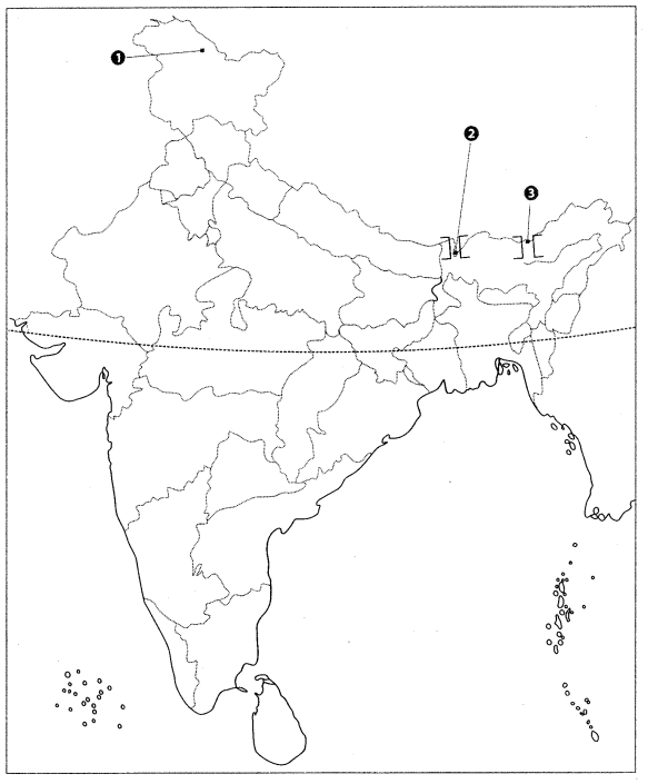 Class 9 Geography Map Work Chapter 2 Physical Features of India 2