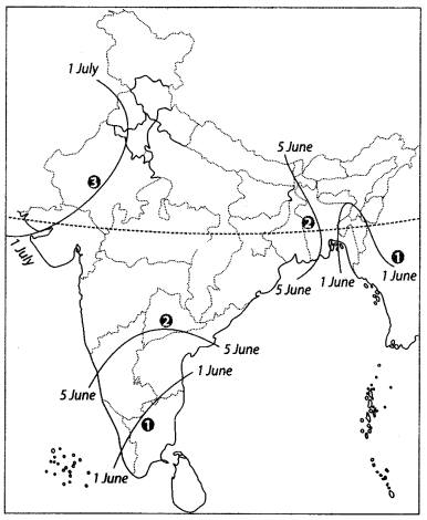 Class 9 Geography Map Work Chapter 3 Drainage 3.1