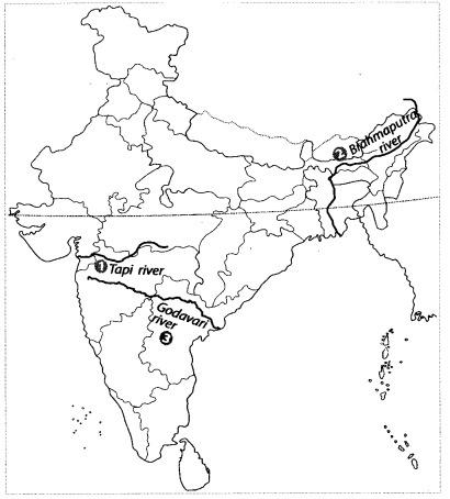 Class 9 Geography Map Work Chapter 3 Drainage 2.1