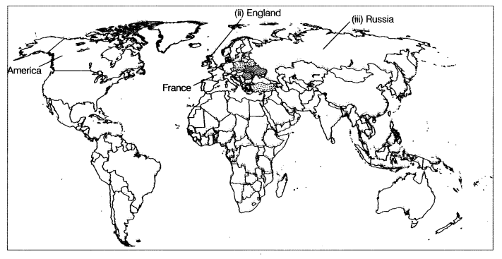 Class 9 History Map Work Chapter 2 Socialism in Europe and the Russian Revolution 3.1