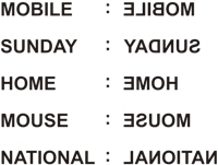 Word Mirror Images