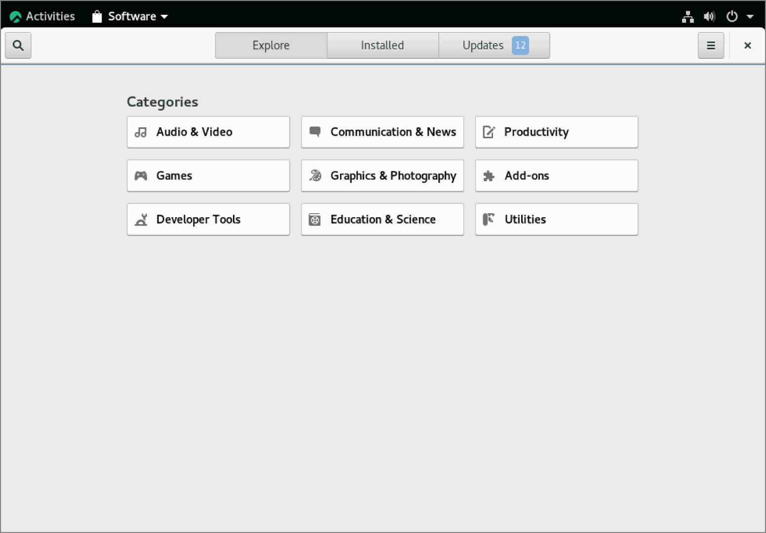 Snapshot shows the Rocky Linux software package graphical tool