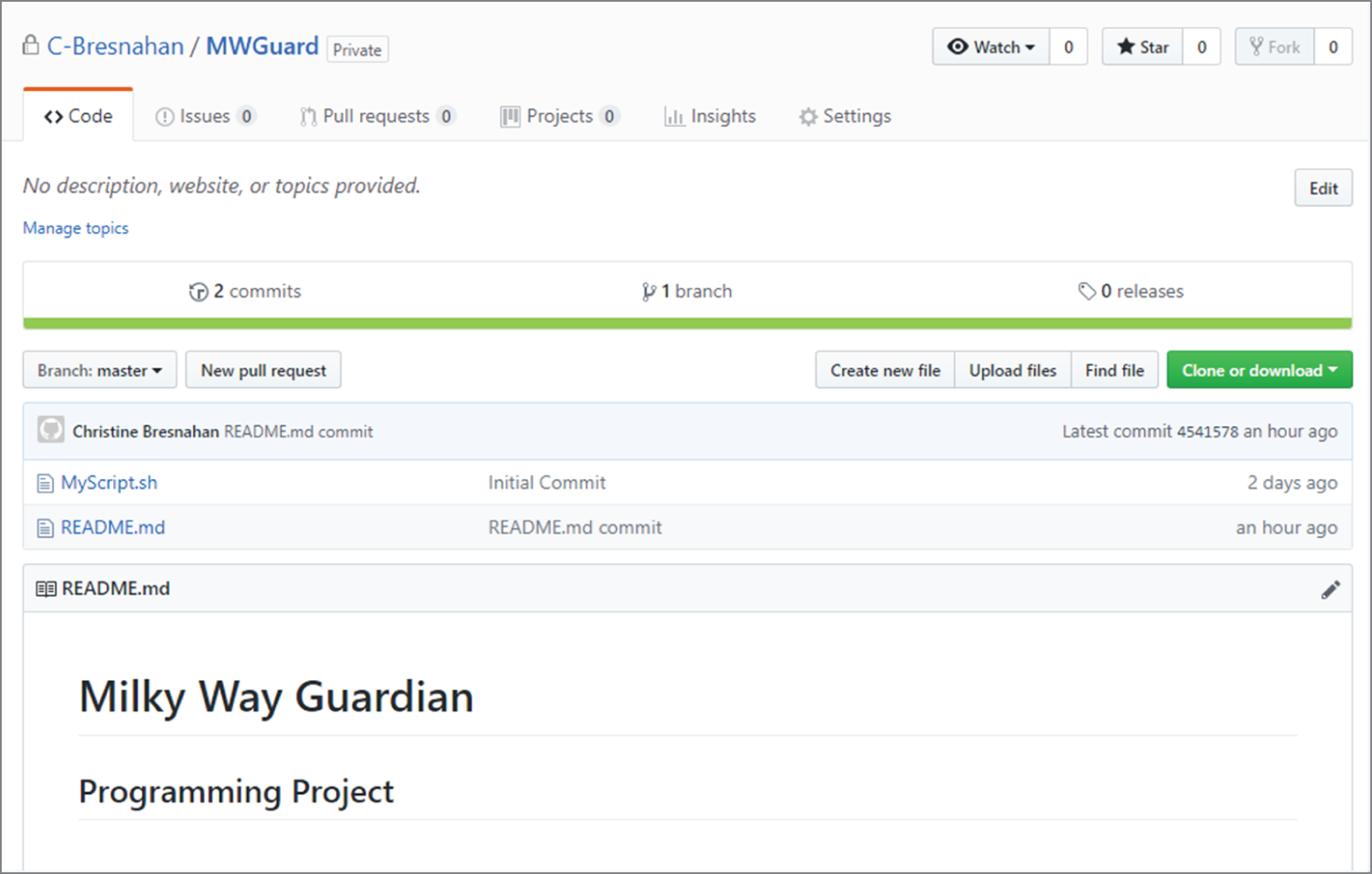 Snapshot shows MWGuard remote repository