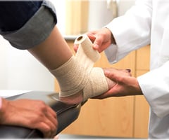Image: compression of bone, joint or muscle injury