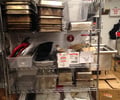 Image: pans and containers on shelves