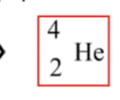 Image: In an alpha decay process, what is the relationship between the products and the reactants?
