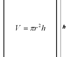 Image: Volume of a cylinder can be found by?